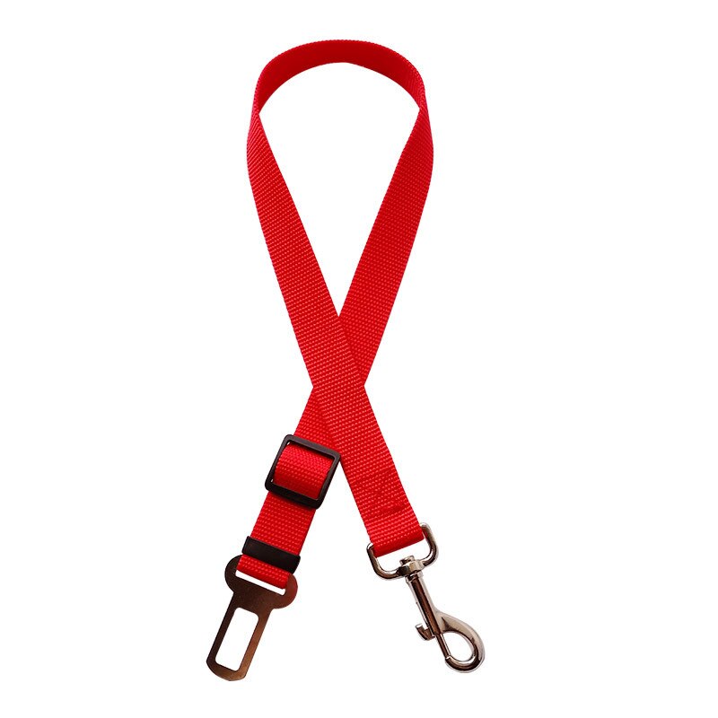 Pet Hond Kat Autostoeltje Belt Verstelbare Harnas Lead Leash Kleine Medium Reizen Clip Intrekbare Leiband Hond Accessoires: Rood