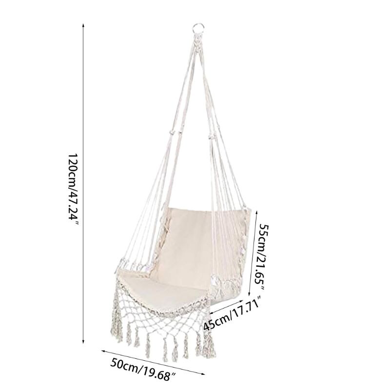 Hängematte Stuhl Macrame Schaukel Hängen Baumwolle Seil Hängematte Schaukel Stuhl für drinnen