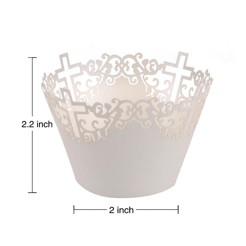 50 Stuks Papier Popcorn Doos Bruiloft Snoep Voedsel Zak Gunsten Verjaardag Decoratie Benodigdheden Zuiver Wit Vouwen Popcorn Doos: Cake Cupcake