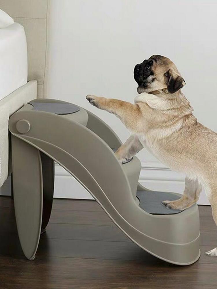 Small Pet Stairs Foldable Plastic Cat And Dog Training Stairs Non-slip Climbing Ladder Sofa Bed Multifunctional Steps
