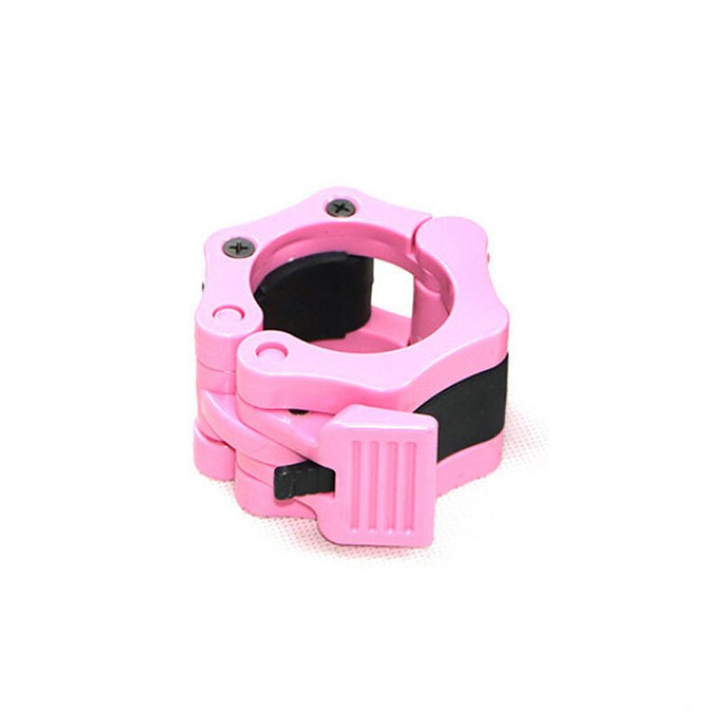 Abrazaderas de barra de pesas de liberación rápida, Clips de barra de pesas olímpica para levantamiento de pesas y entrenamiento de fuerza, 50mm: Pink-One