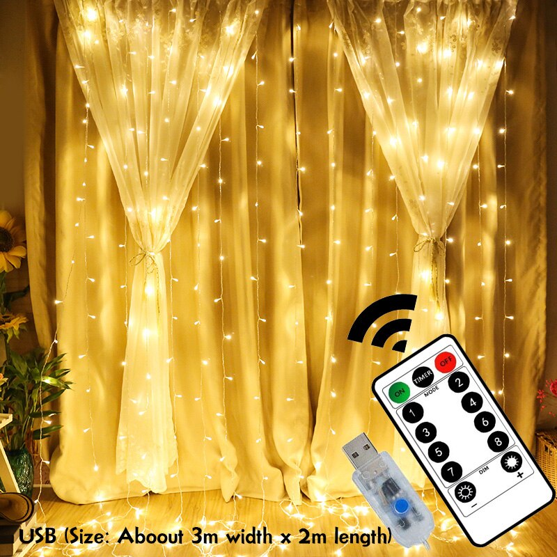 Julefe lys led stjerne guirlande lys til jul vindue værelse indendørs udendørs dekoration bryllup fest lys lampe: B varm hvid