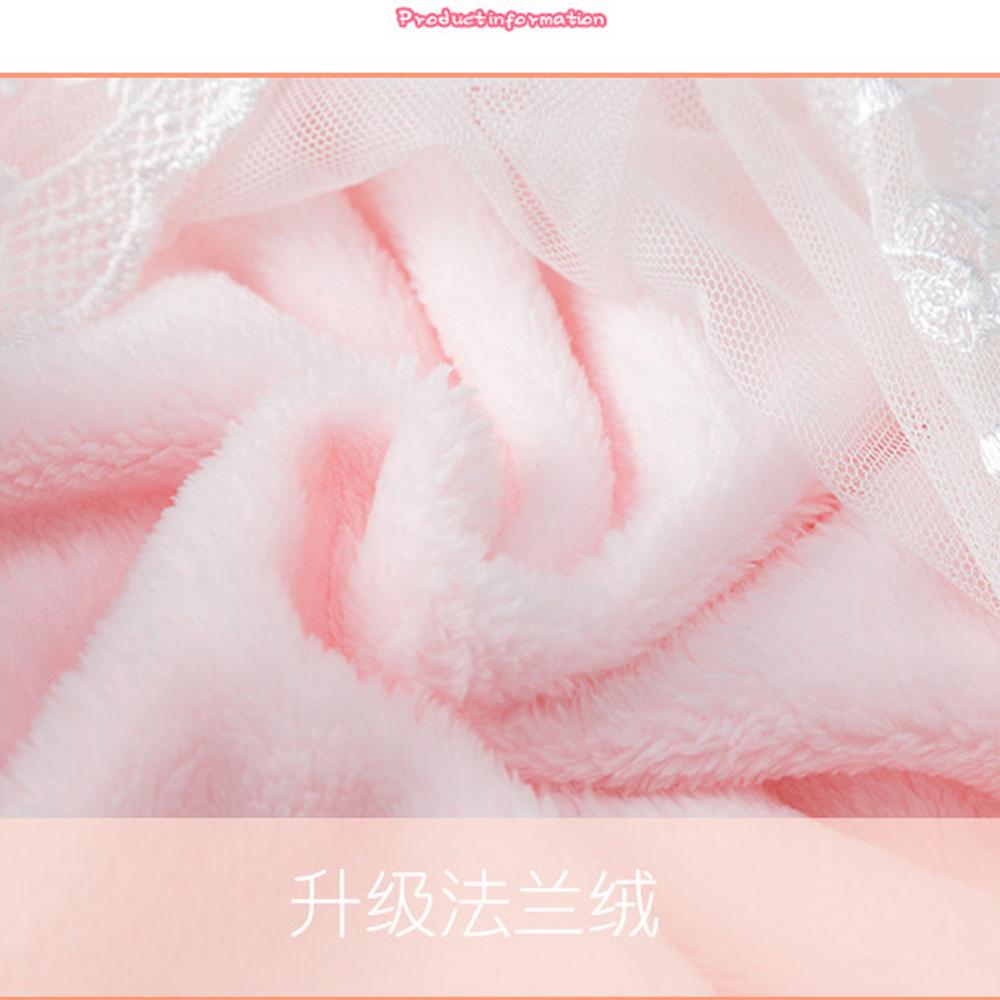 Winter Girls Nightgowns Children Cloting Lace Flannel Sleepdress Princess Sleepwear Kids Homewear Pajamas Girls Nightie 6-16Year