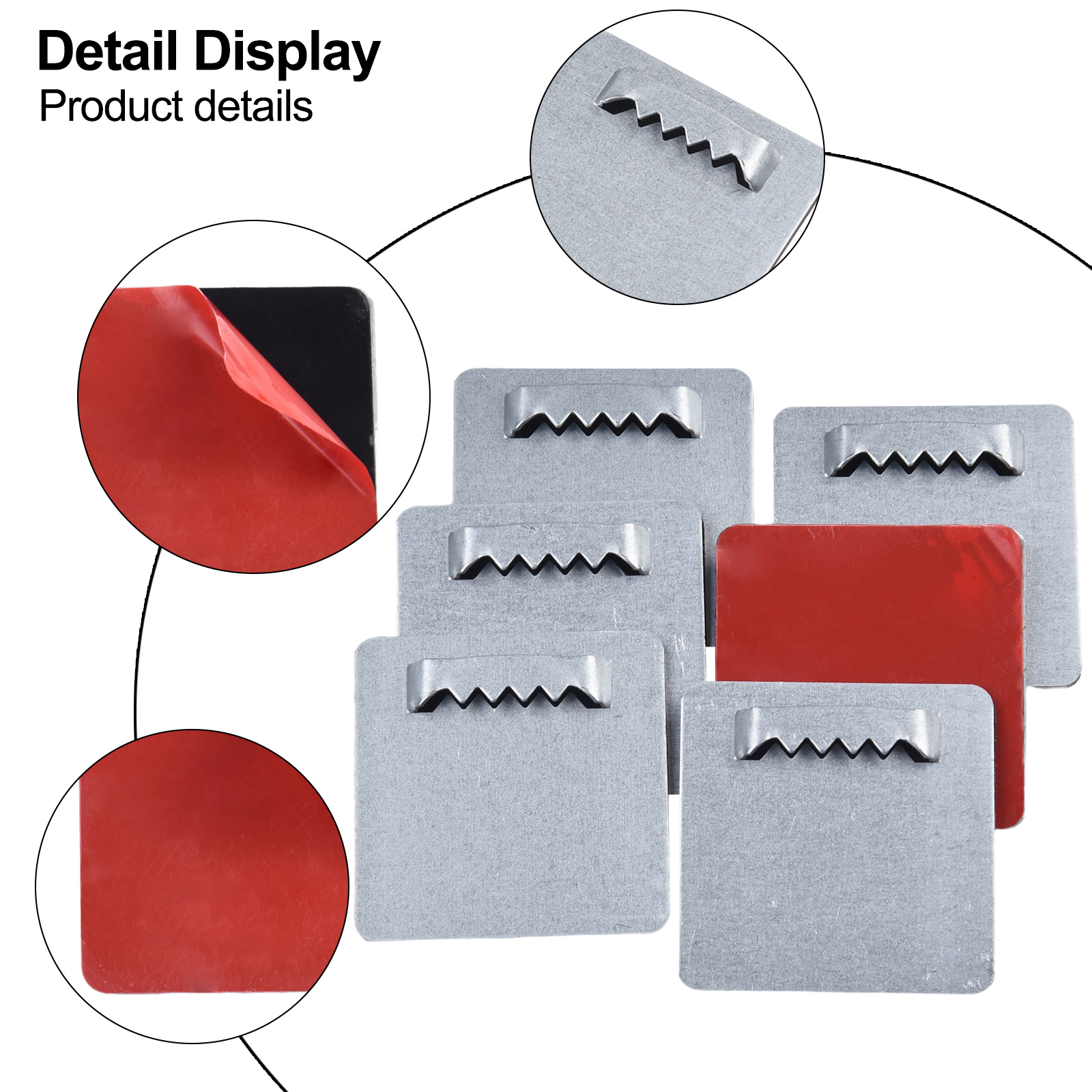 6-pack fotohangers 3,15 x 3,15 inch metalen hangers foto-ophangplaat thuiskantoor decor spiegelframe haak ﻿