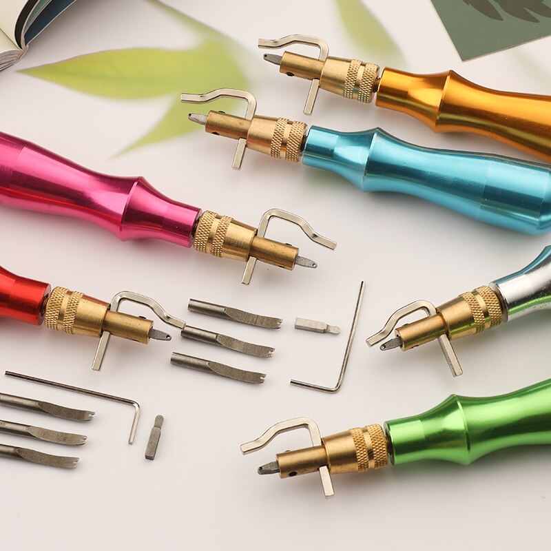 KAOBUY Multicolor Adjustable Leather Edge Stitching Groover Leather Stitching Tool And Edge Press Kit Adjustable Stitching