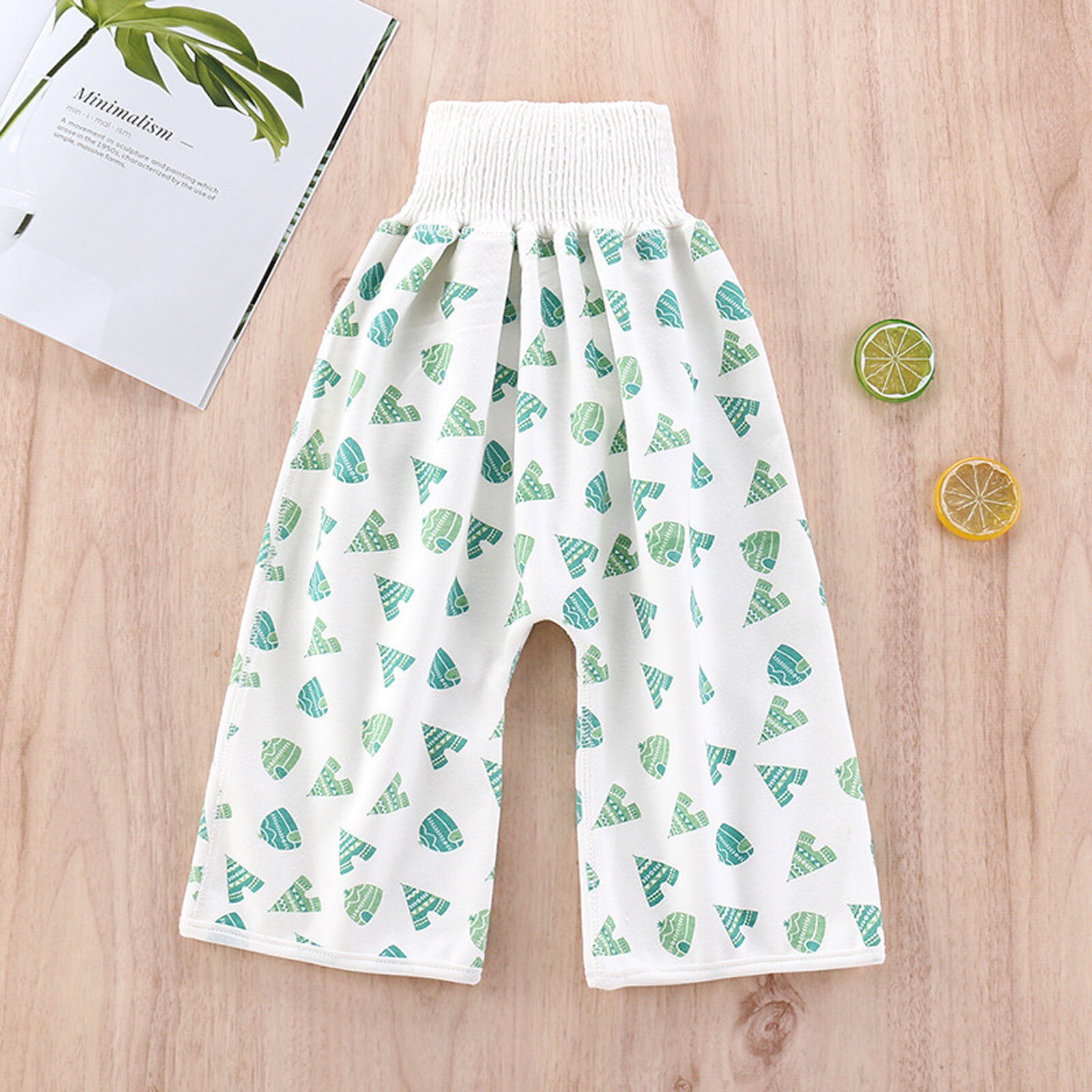 Jupe-culotte en tissu imperméable pour enfants, matelas anti-fuite en coton lavable, jupe de lit pour bébés: F