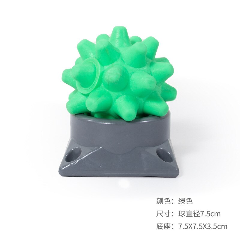 Style Portable Acupuncture Point Massage Ball with Base Relaxing Muscle Massage Ball Rumble Roller Wormwood Ball: Green