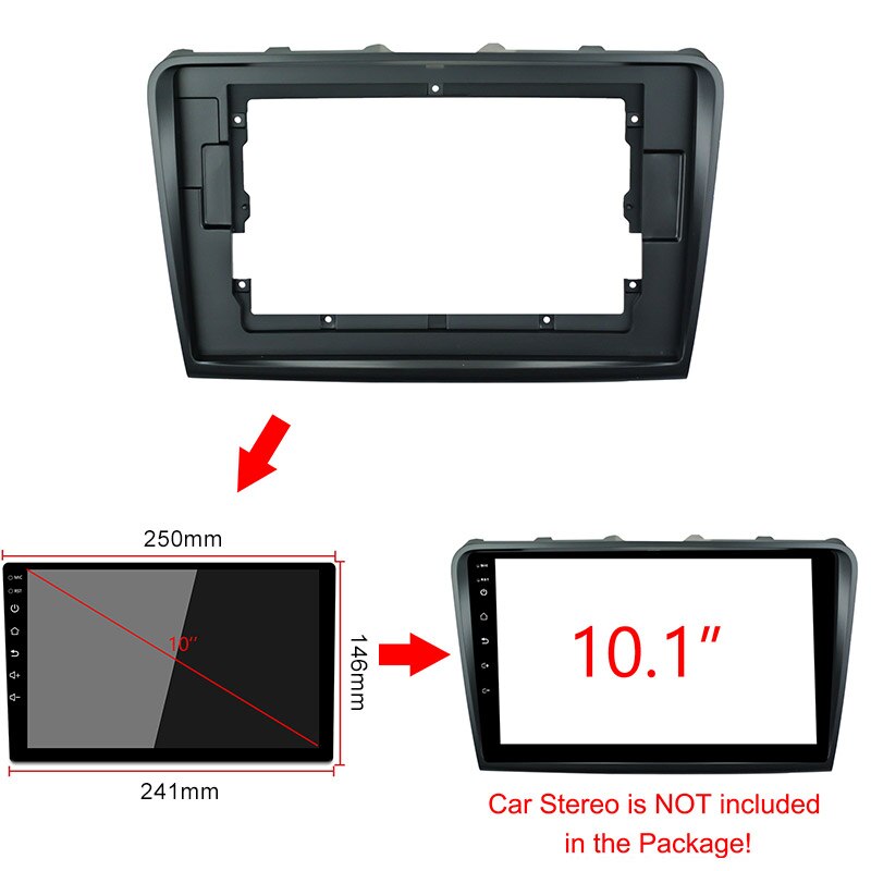 10.1 inch Car Fascias For JEEP grand cherokee COMPASS PATRIOT Double Din Car Frame Adaptor Install Panel Dash Mount Installation