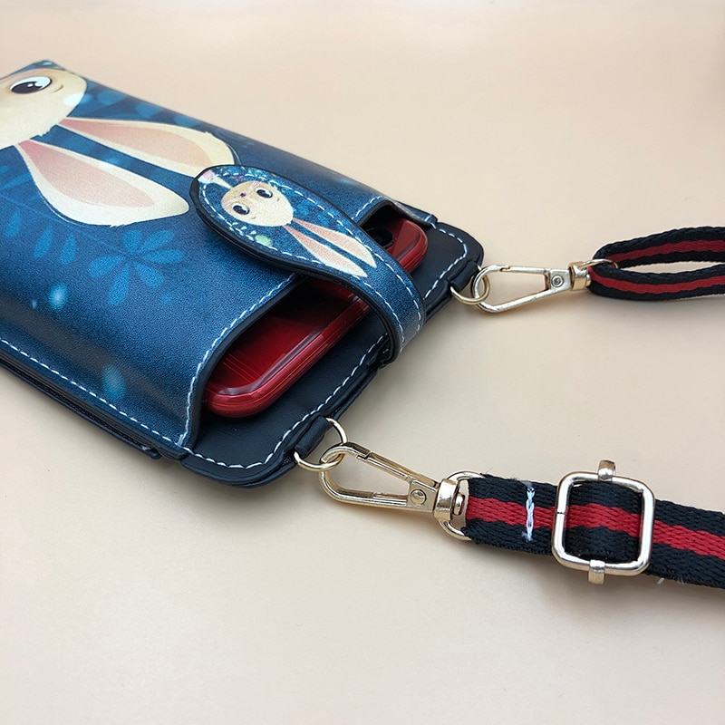 Newly Universal Card Wallet Shoulder Strap PU Leather Phone Bags For Samsung Galaxy Note 10 S10 5G Pro Lite Plus 9 A80 A50
