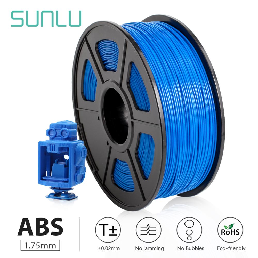 Sunlu 3d filament abs filament 1.75mm fabrikant multi-kleuren 1kg plastic spoelen 3d printerfilament impressora 3d filament: Abs-blauw