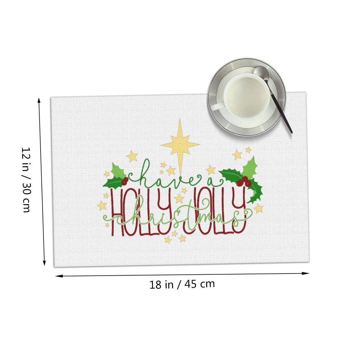 Hebben Een Holly Jolly Kerst-T Placemats Voor Eettafel Set Van 4 Washble Hittebestendige En Niet-slip Wasbare Placemats