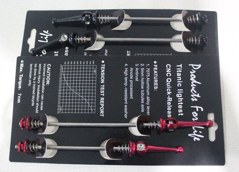 Titanium legering ultralight qr 100/130mm racefiets fiets duurzaam snelsluiting