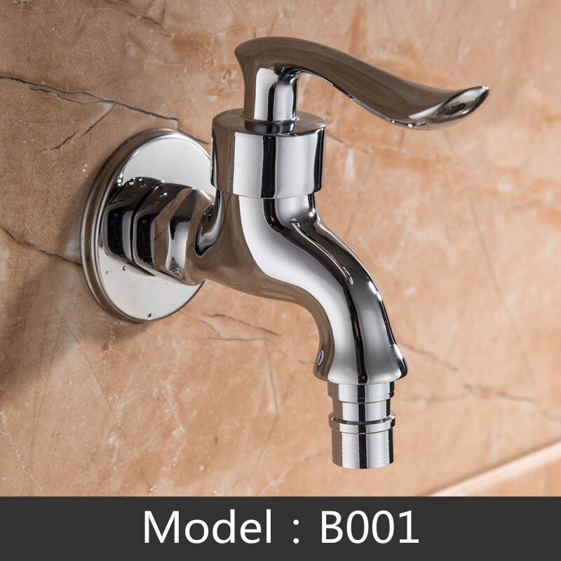 Brass Garden Faucet Wall Mounted Brushed Outdoor Bibcock Garden Wash Basin Mop Washing Machine Faucet Torneira parede: B001