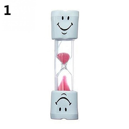 Enfants enfants dent brossage minuterie 3 Minutes souriant visage sablier sablier douche sablier sablier horloge sablier: Rose