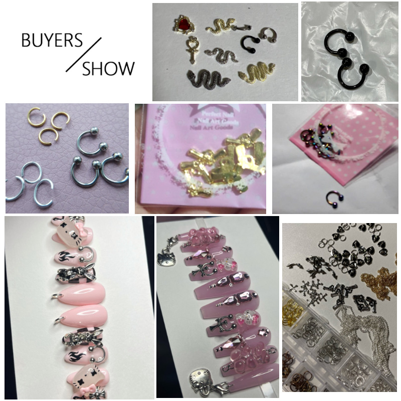 nagelpiercing 10 Stks/partij Punk Stijl Nail Onderdelen Piercing Legering Studs Metalen Curve Pijl Klinknagel Decoratie Nagels Kunst Accessoires Nail Charms