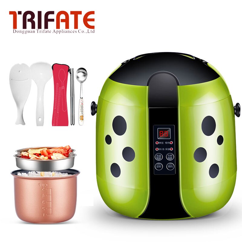 MINI Cute 220v multifunctional student single people small automatic mini cooker for 1-2 people electric mini rice cooker