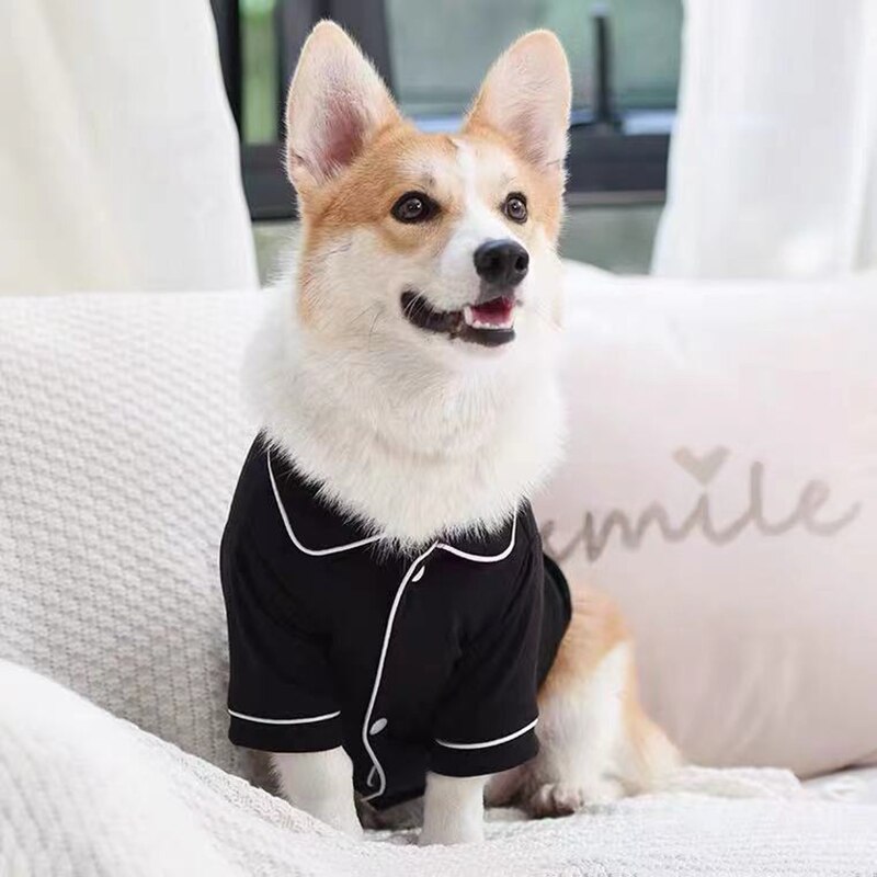 Zunea Hond Pyjama Voor Kleine Honden Zachte Buik Bescherming Kleding Polka Dot 4-Legged Puppy Pyjama Jumpsuit Slapen Overalls Outfits Lente Zomer