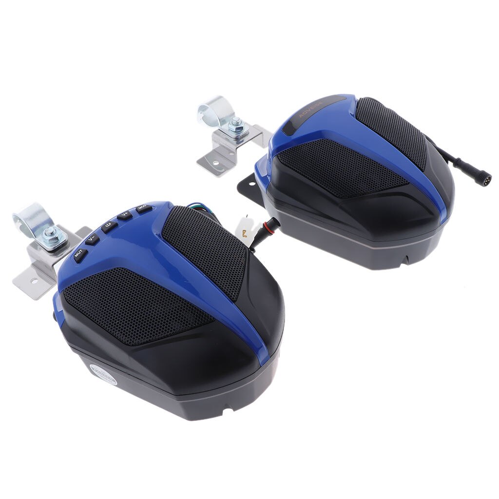 Stereo Speaker Waterproof Motorcycle Handlebar Audio Amplifier System for FM MP3 USB TF