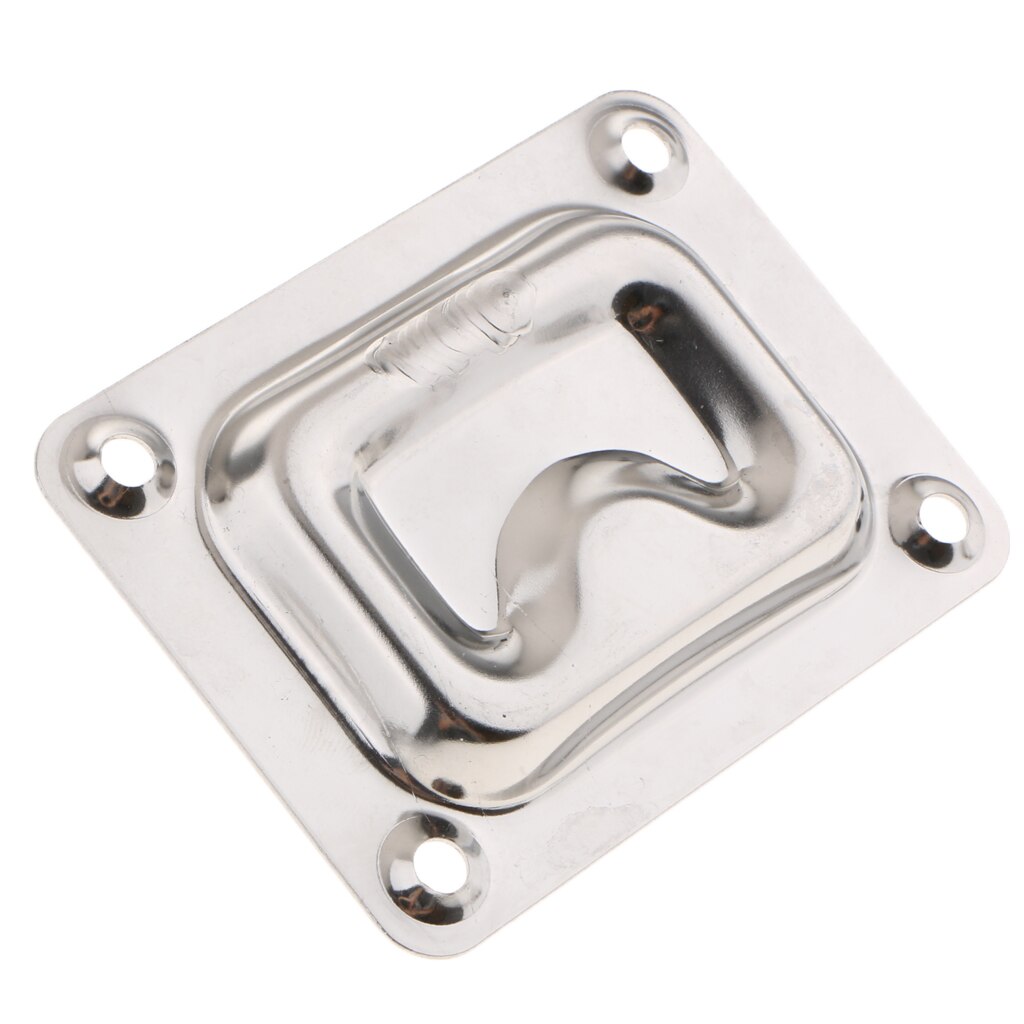 304 Stainless Steel Pull Flush Lift Ring Recessed Handle Locker Cabinet, Polished Surface