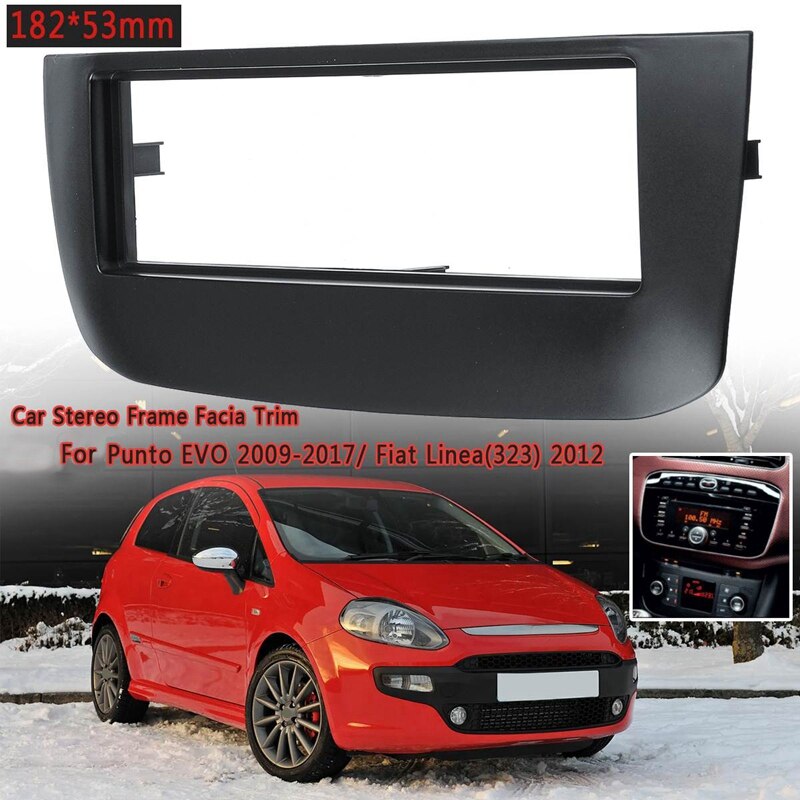 1Din Car Stereo Radio Frame Panel Trim for Facia Punto EVO / Fiat Linea(323) 182x5M