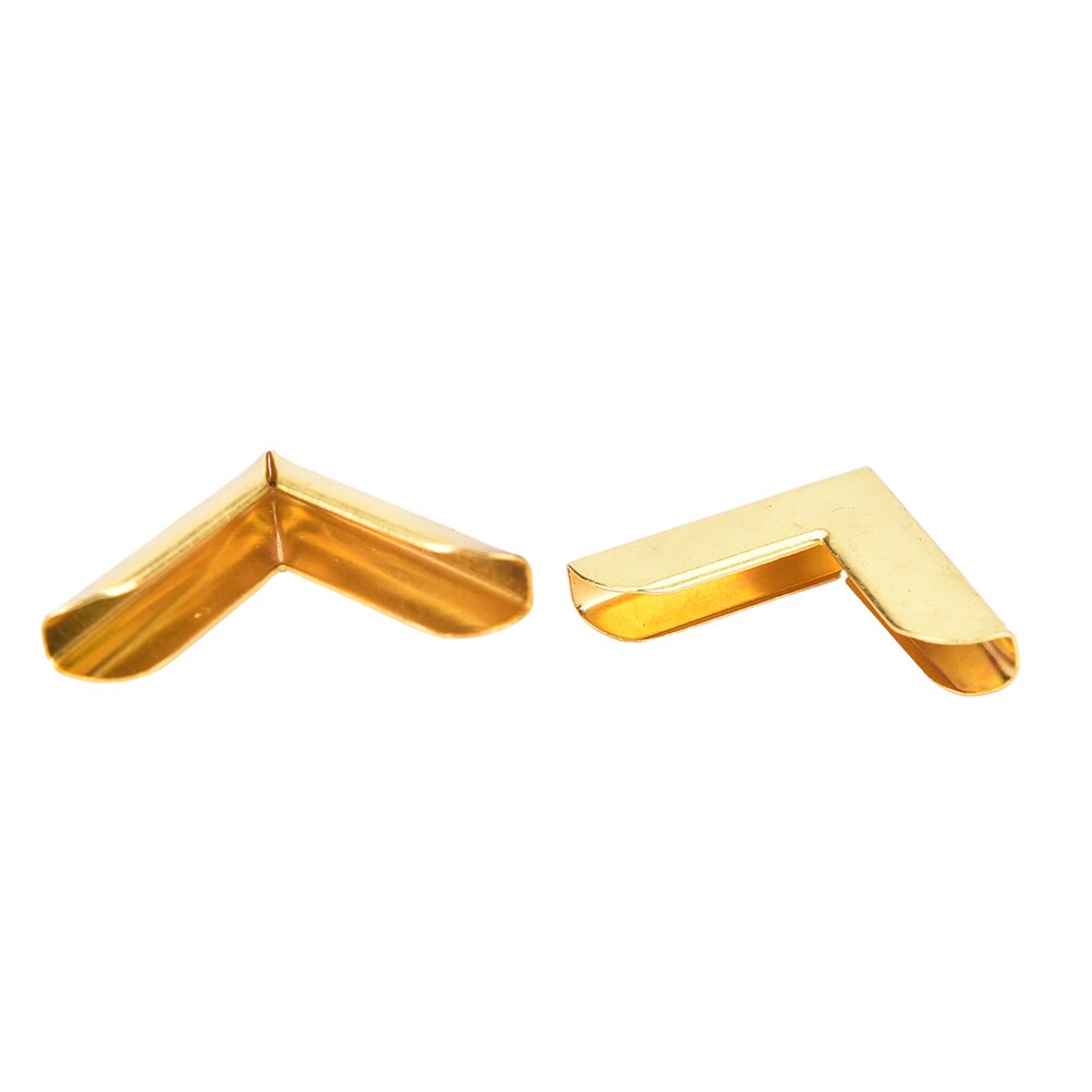 12 PCS Gold File Card Menus Notebook Folder Protection Plated Book Scrapbooking Albums Menus Folders Corner Protectors 20*20mm