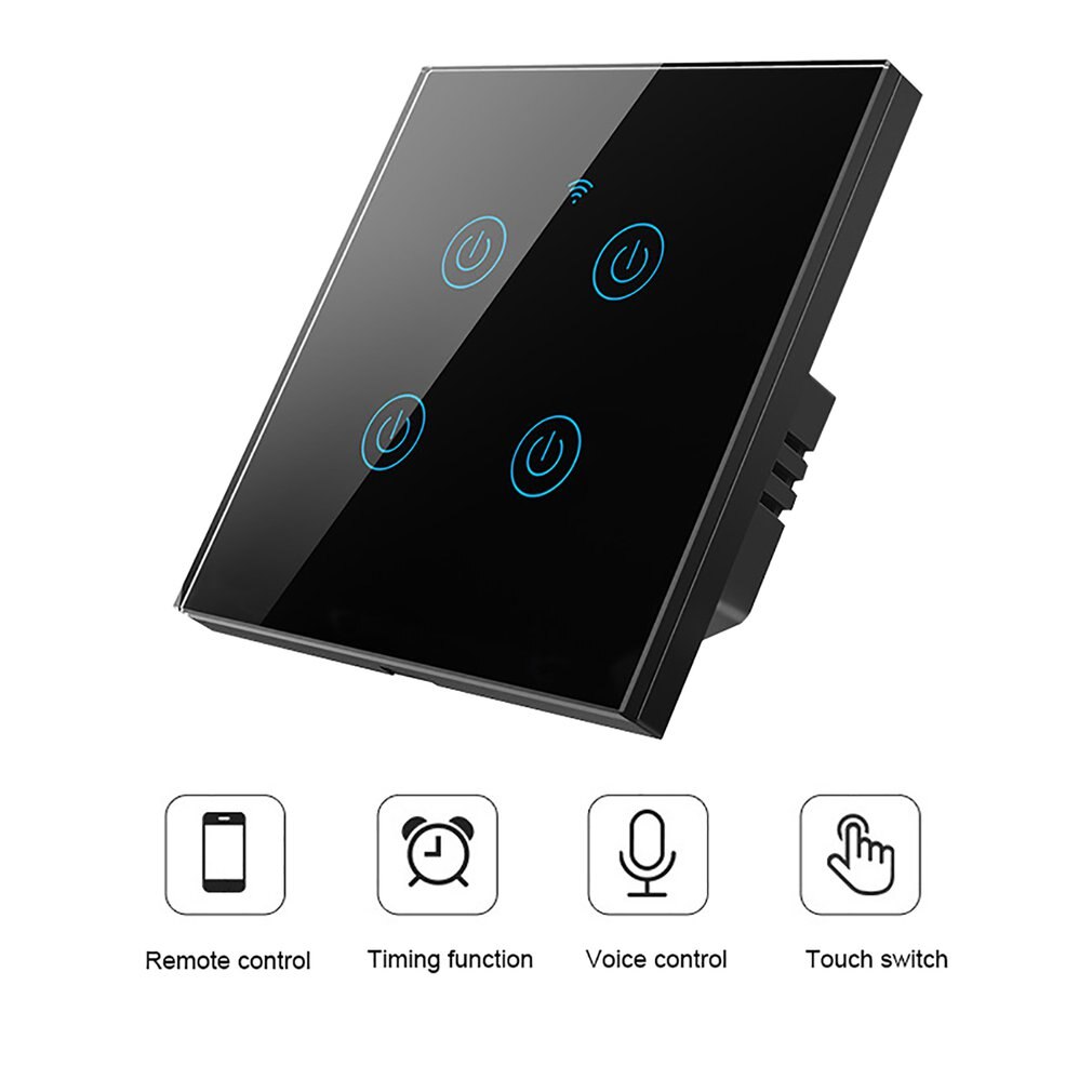 Wifi Touch Schakelaar Voice Control Remote App Controle Power Off Bescherming Timing Strakke Intelligente Switch