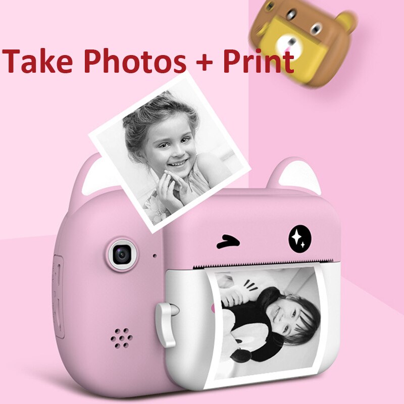 Children Camera Instant Print Camera With Thermal Photo Paper For Kids 1080P 24MP HD Digital Cameras Camera For Child
