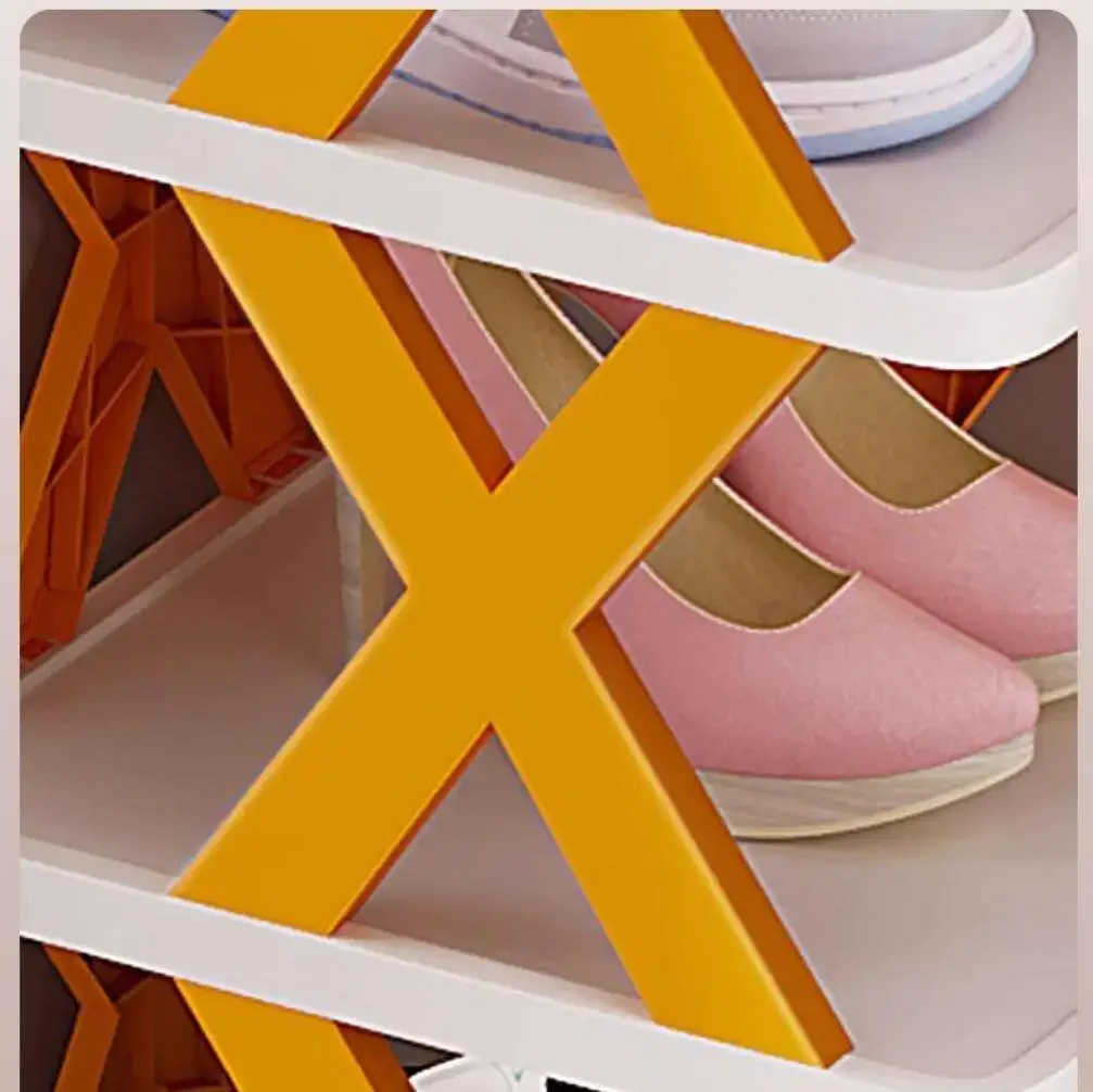 2-9 Tiers Vertical Shoe Rack with Shoe Bags, Adjustable Narrow Shoe Storage Organizer, Space Saving Stackable Tower Shelf