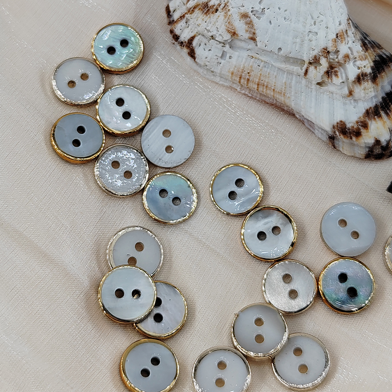 Botones de madreperla Natural de 10,5/11,5 MM para ropa, botón de concha de 2 agujeros de lujo de para camisa, suéter, costura DIY