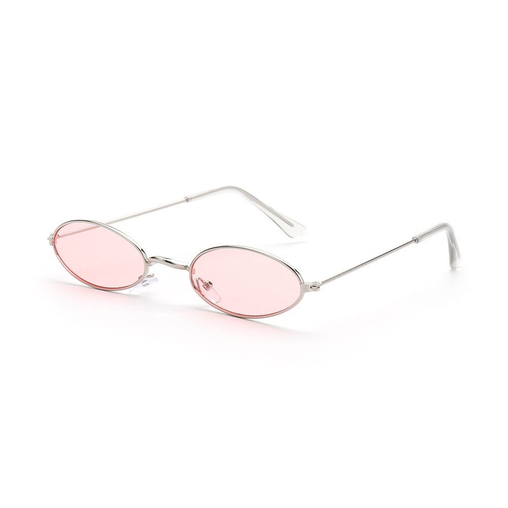 Oval Sunglasses For Women Classic Metal Small Frame Driving Sun Glasses Chain Vintage Shades Summer: SP