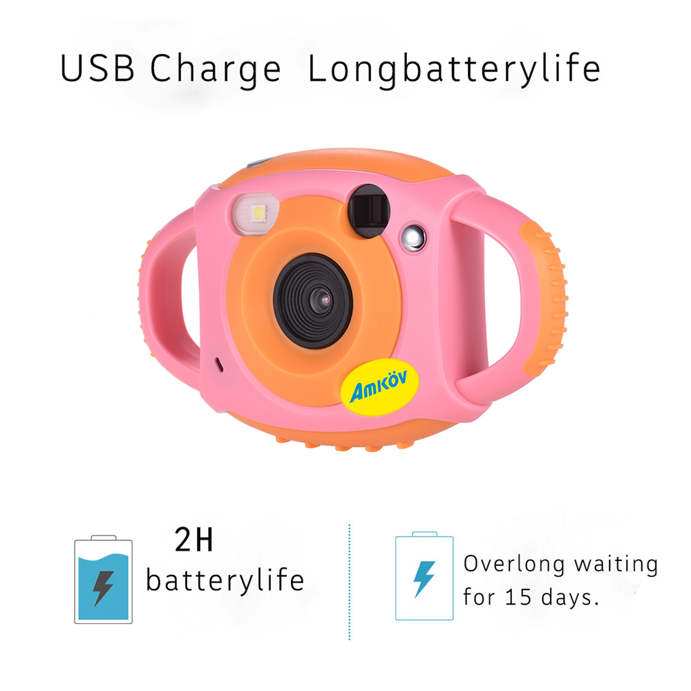 Amkov-cámara de vídeo Digital para niños y niñas, batería de litio integrada de máximo 5 megapíxeles, de Año