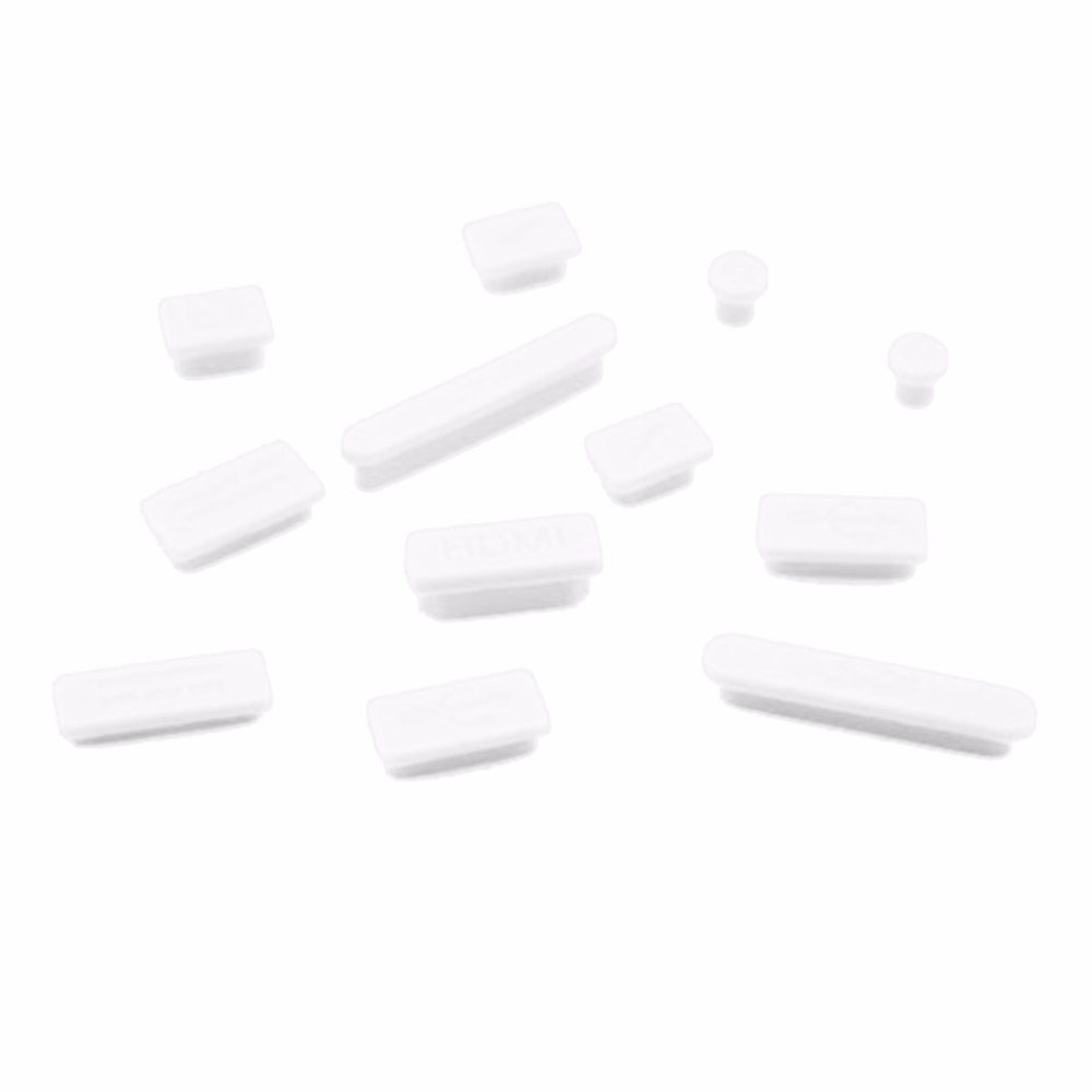 Anti-støv stik sæt kompatibelt til old macbook air 13 / macbook air 11 11.6 tommer / old macbook pro 13 15 tommer: Gennemsigtig