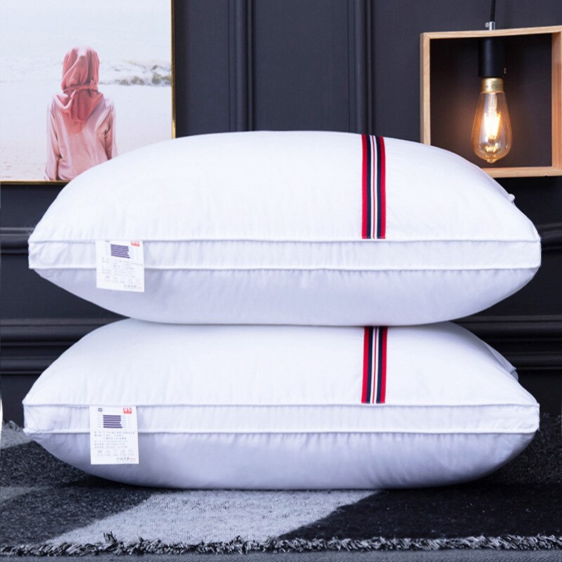 simple Double confortable cou oreiller hôtel oreiller étudiant dortoir plume cou oreiller: white4 1 piece