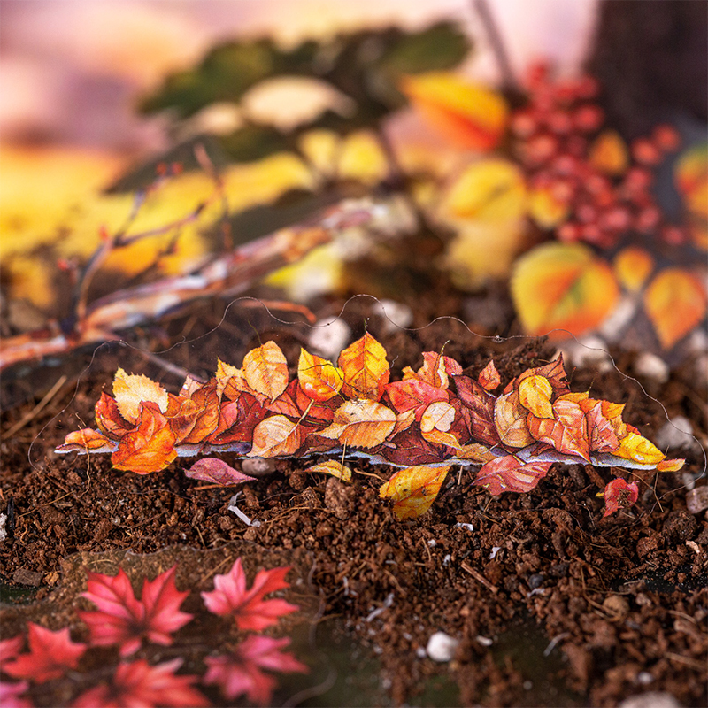 Journal GO 50 Uds. Pegatina de paisaje de árbol de las cuatro estaciones, Material de álbum de recortes, Collage, marco de fotos DIY, tarjeta, diario, calcomanías diy