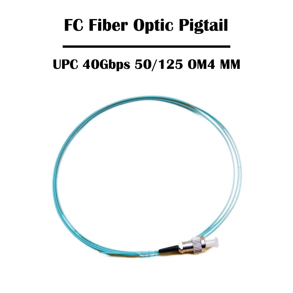 50 Pieces 1.0 Meter FC UPC/APC SM Single Mode 9/125 Simplex 0.9mm FTTH MM Multi Mode OM1-OM4 Ethernet: UPC OM4