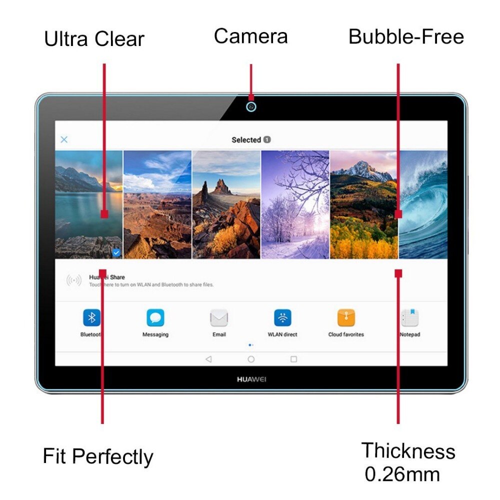 Bildschirm Schutz Gehärtetem Glas für Huawei MediaPad T3 10 AGS-L09 AGS-L03 9.6 "Honor Spielen Pad 2 Gehärtetem Glas Schutz Film