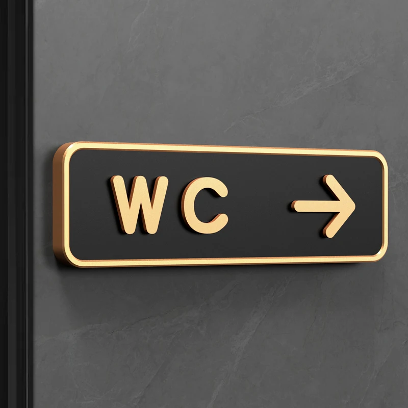 Washroom Signage Toilet Door Sign Bathroom Reminder Sign Acrylic Instruction Guide Sign Toilet Signage Mall Restaurant Hotel: Magenta