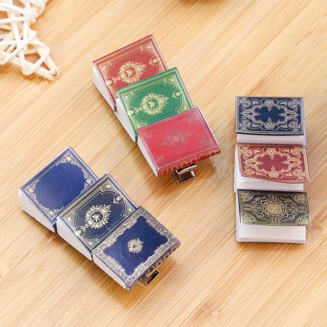 1 Stuk Miniatuurboek Haarclip Boek Liefhebber Vierkant Hoofddeksels Klassiek Boek Haarclips Paper Boek Haarclip Barretvoor Meisjes Vrouwen
