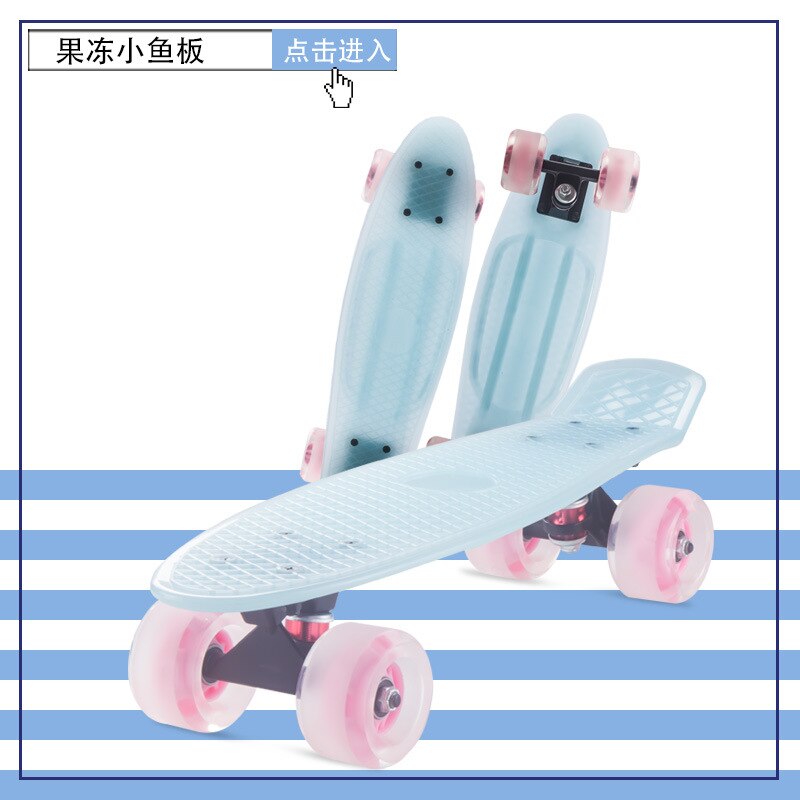 Pastel Mini 22 "patineta Cruiser Penny Board patín Retro Longboard completo plástico Scooer