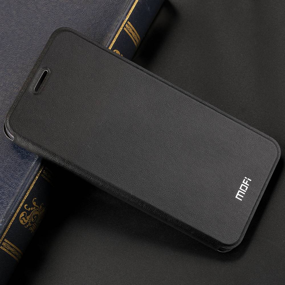 MOFi for Redmi Note 8 Cover Case for Redmi Note 8 Pro Cover for Xiaomi Note8 8pro Xiomi Housing TPU PU Leather Book Stand Folio: for Redmi Note 8 Pro / Black / Case Only