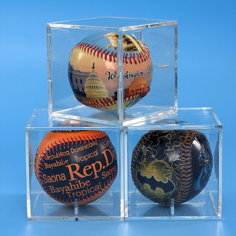 Acryl 9 Inch Baseball Doos Display Golf Tennisbal Transparante Case Voor Souvenir Opbergdoos Houder Uv Bescherming Stofdicht