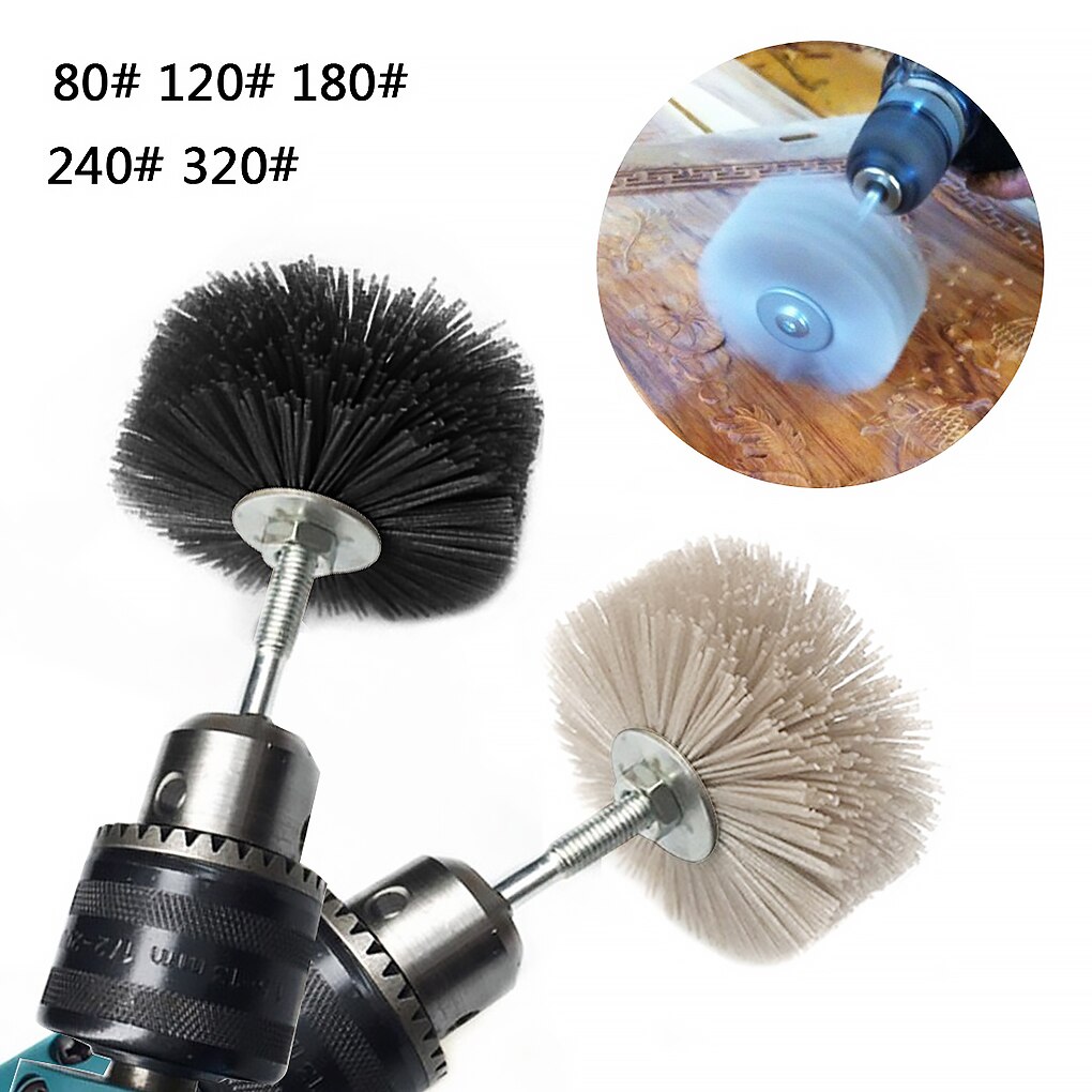 Nylon Wire Brush Abrasive Wheel Flower Head Woodworking Polishing Wire Grinding Wheel