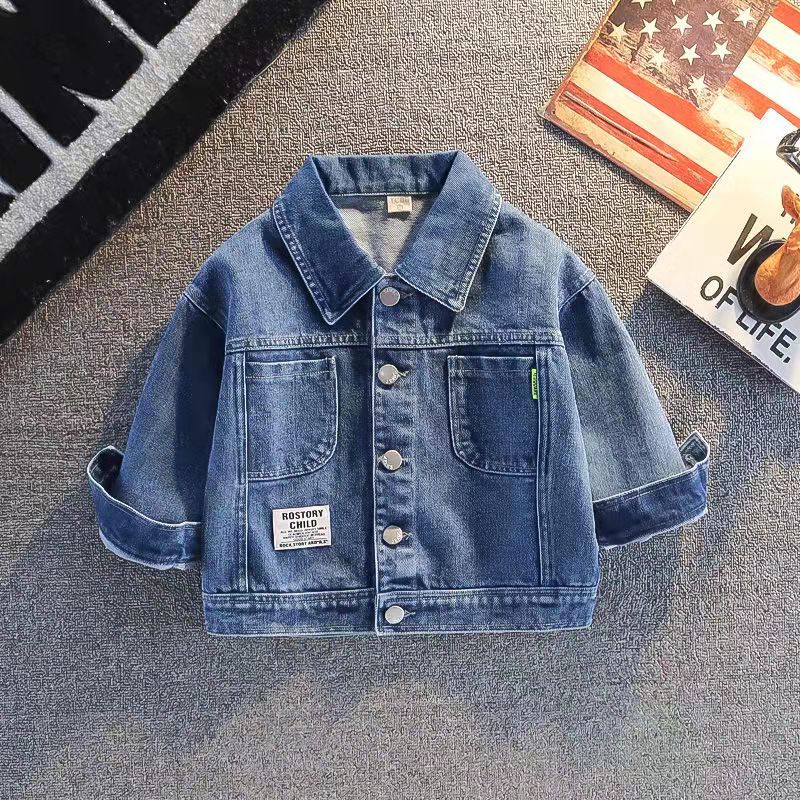 Vestes en Denim pour enfants, Trench en Jean, broderie, manteau décontracté, vêtements d'extérieur, printemps automne