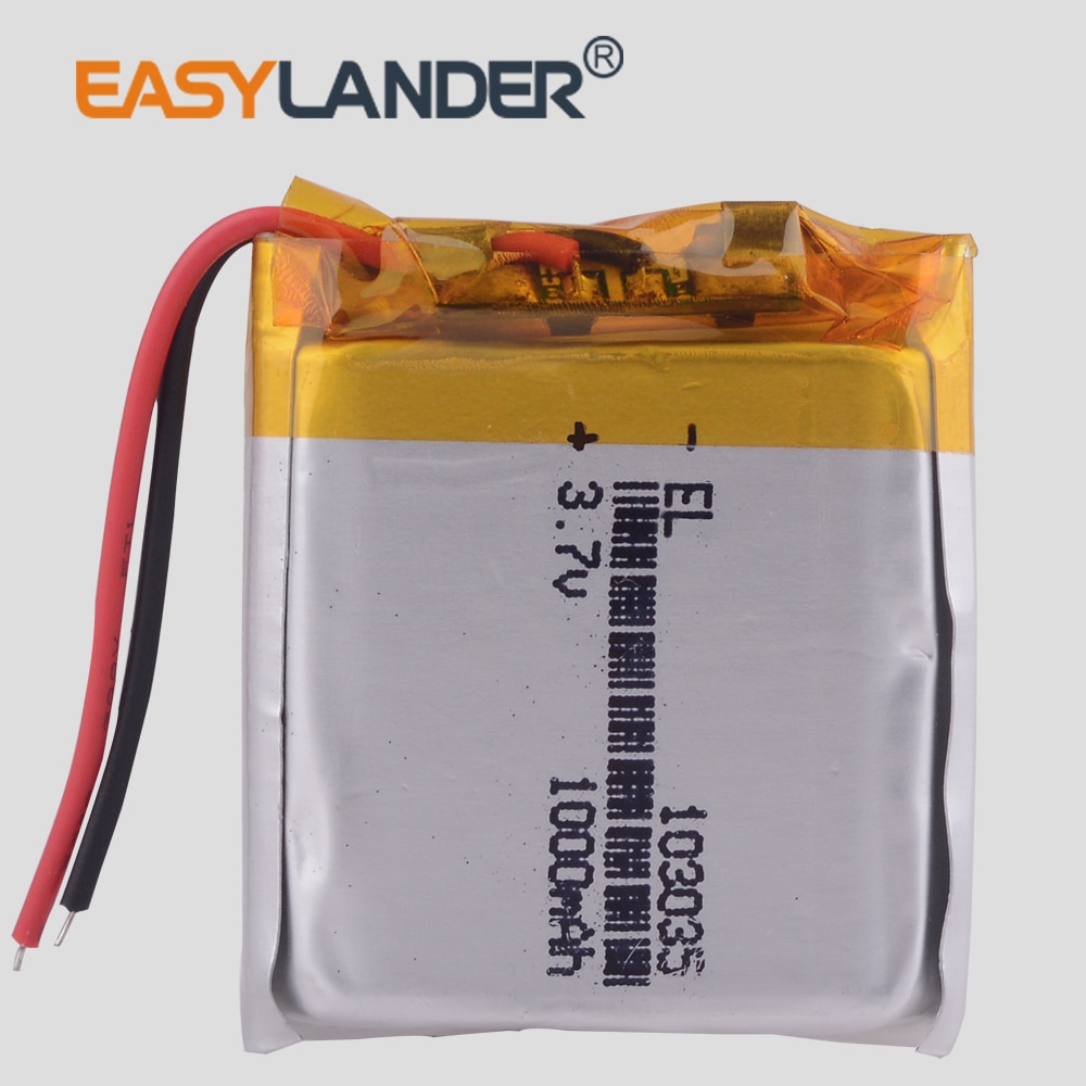 3.7V polymer lithium battery wireless controller alarm speaker camera 103035 1000mAh general electric core