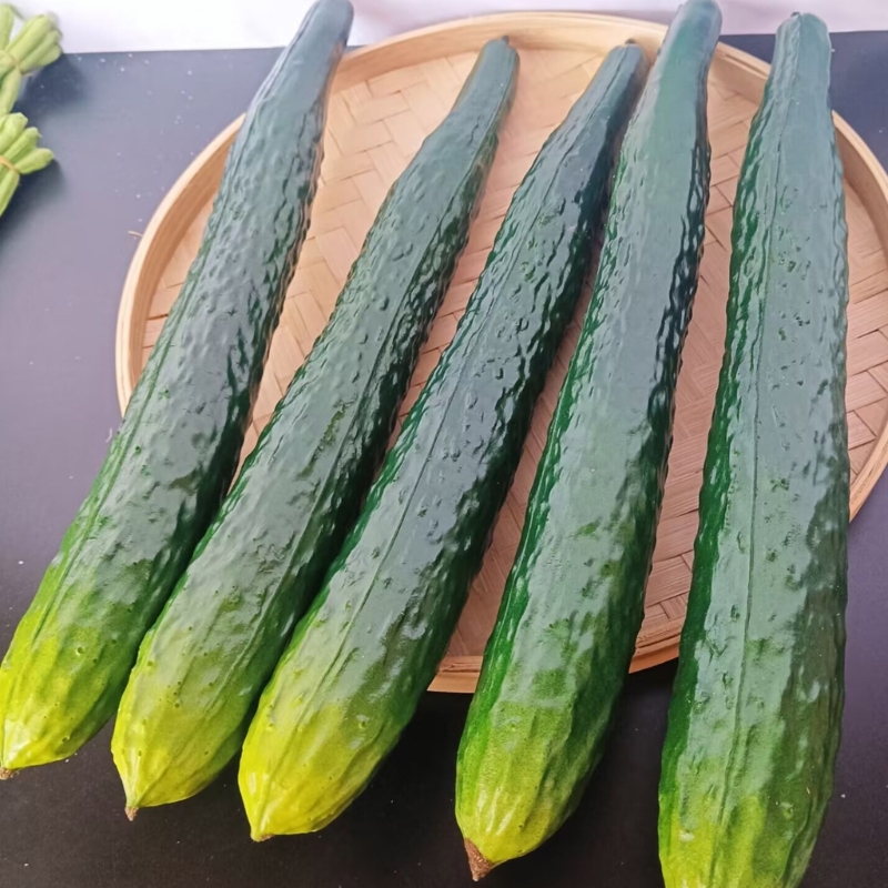 Mjuka pu konstgjorda gurkmodeller realistisk simulering grönsaksdekoration för hemfestdekoration och butiksdisplay