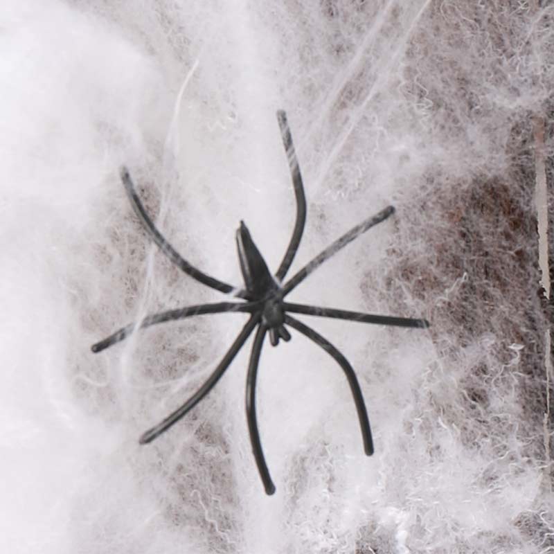 Halloween scene decoration props 1 spider web 4 spiders horror party haunted house scene props white/black supplies