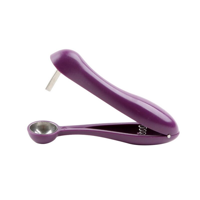 5 '' kirsebær frugt køkken oliven kerne fjern pit værktøj frø gadget stener kerne kerne pitter remover: Lilla