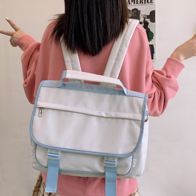 Dcimor Multifunctionele Waterdichte Nylon Vrouwen Rugzak Mode Knop Draagbare Kleine Schooltas Vrouwelijke Rugzakken