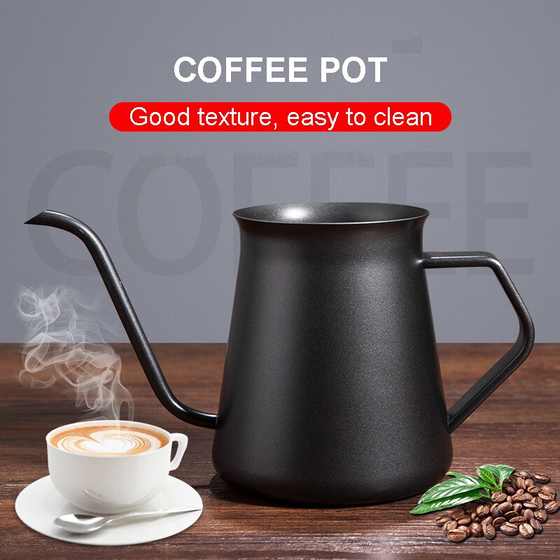 Stainless Steel portable coffee maker espresso pour over coffee pot gooseneck kettle Long Mouth Coffee tea Kettle barista tools