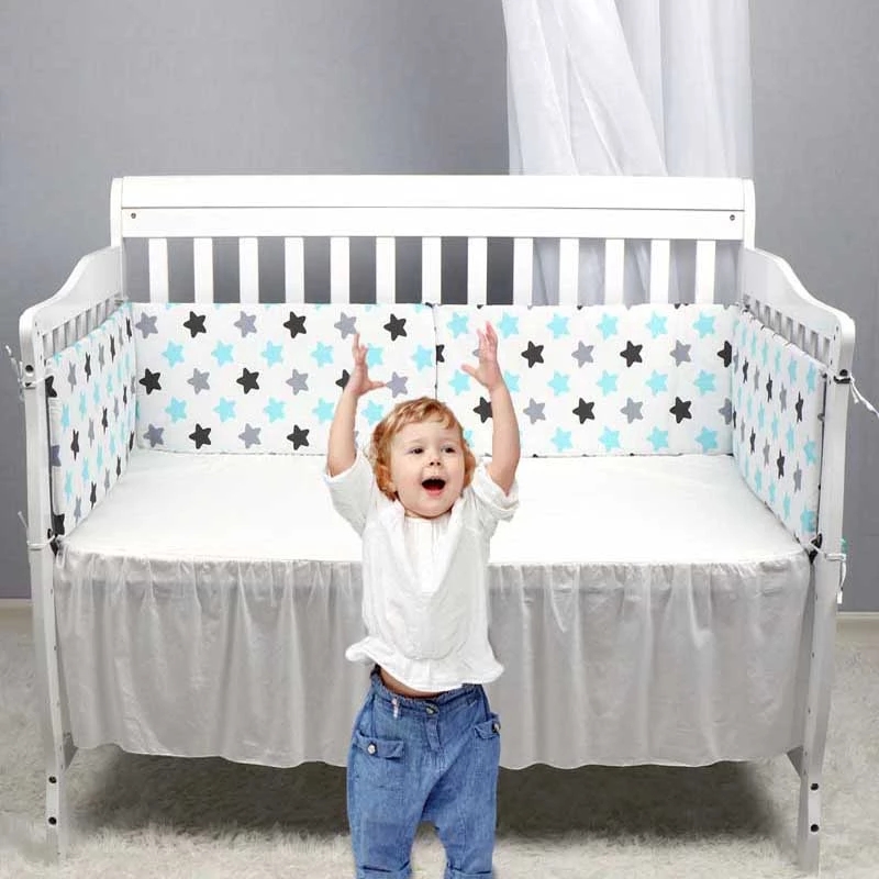 130Cm * 30Cm Pasgeboren Bed Hek Baby Kinderen -Proof Katoen Bed Hek Katoen Wieg Hek Anti-Collision En Anti Bumper